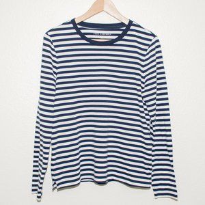 Free Assembly Blue and White Stripe Long Sleeve